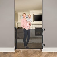 Hawthyhome zaštitna vrata za djecu i kućne ljubimce, na izvlačenje 0-140 cm, za stepenice, vrata i hodnike, mrežasti materijal, crna 7