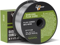 haxiaoer 0.8 mm 1 kg D100 hegesztő huzal MIG MAG gáz nélküli porbeles E71T-GS 1 tekercs 1