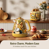 Fierbător electric retro Hazel Quinn cu model floral - 1,7 L 7