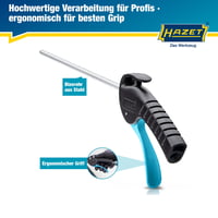 Fúkacia pištoľ Hazet 9040P-2 s dlhou dýzou – 420 mm, pracovný tlak 6 bar, ergonomická rukoväť 7