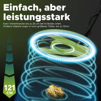 Hazlewolke Professzionális Fémkereső 10" Tekerccsel, IP68 Vízálló, 5 Keresési Mód, LCD Kijelző 2
