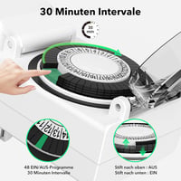 HBN 2x Kültéri Időzítő Dugalj IP44 Gyermekzár Védőfedéllel 16A 7