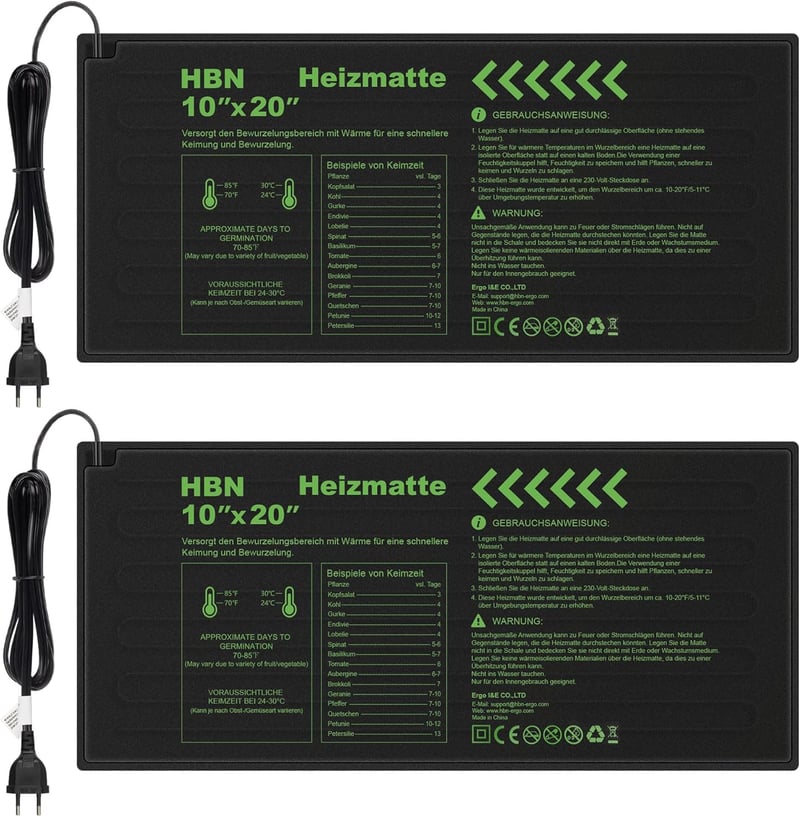 HBN Fűtőlap szett 2db 17,5W csírakeltetéshez és magvetéshez 50x25,7cm