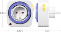 HBN mechanikus időzítő aljzat - 96 pozíció, 15 perces osztás, gyermekzár - 2 db - 16A/3680W 6