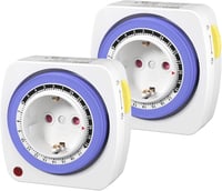 HBN mechanikus időzítő aljzat - 96 pozíció, 15 perces osztás, gyermekzár - 2 db - 16A/3680W 1