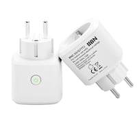 HBN Okos WiFi Konnektor Fogyasztásméréssel, 2 db-os Szett - Távirányítható Okos Otthon Aljzat Applikációval, 10A, Alexa és Google Home Kompa 1