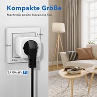 HBN Okos WiFi Konnektor Fogyasztásméréssel, 2 db-os Szett - Távirányítható Okos Otthon Aljzat Applikációval, 10A, Alexa és Google Home Kompa 5