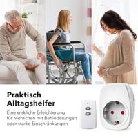 HBN Rádióvezérelt Aljzat 16A 3680W Távirányítóval 30m Hatótáv Fehér 6
