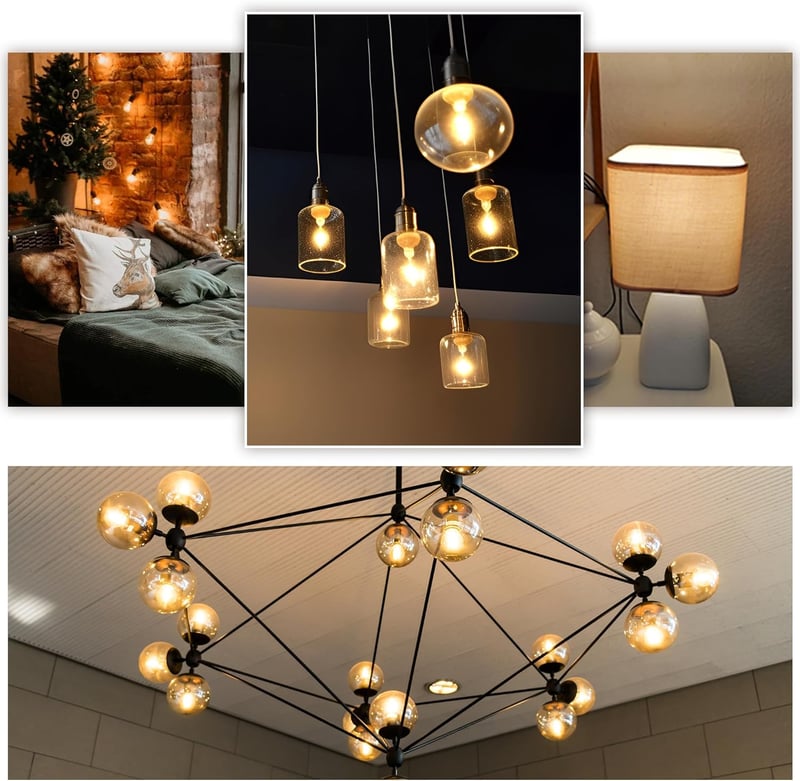 Hcnew G40 E27 LED Edison izzó meleg fehér 2200K dekoratív 2db