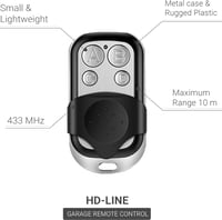 HD-Line 2X távirányító garázsajtóhoz és kapuhoz 433 MHz ezüst - 2X Packung, 2 5