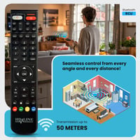 Digitálny pozemný prijímač hd-line DVB-T2 2024 Full HD 1080P, Bluetooth diaľkový ovládač, možnosť skrytia za TV, H.265 HEVC Main 10 Bit, 2v1 HDMI/AV, USB 5