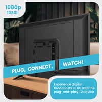 Digitálny pozemný prijímač hd-line DVB-T2 2024 Full HD 1080P, Bluetooth diaľkový ovládač, možnosť skrytia za TV, H.265 HEVC Main 10 Bit, 2v1 HDMI/AV, USB 4