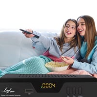 Digitálny satelitný prijímač hd-line Leyf 2809 HDTV DVB-S/S2 Full HD 1080p HDMI SCART 2x USB 2.0 predprogramovaný na satelity Astra, Hotbird a Türksat 3