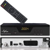 Digitálny satelitný prijímač hd-line Leyf 2809 HDTV DVB-S/S2 Full HD 1080p HDMI SCART 2x USB 2.0 predprogramovaný na satelity Astra, Hotbird a Türksat 5