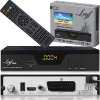 Digitálny satelitný prijímač hd-line Leyf 2809 HDTV DVB-S/S2 Full HD 1080p HDMI SCART 2x USB 2.0 predprogramovaný na satelity Astra, Hotbird a Türksat 1