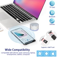 HDAKDDHG Prenosný Bluetooth reproduktor s LED svetlami, HD zvuk, podpora TF kariet, mini bezdrôtový reproduktor na vonkajšie aj vnútorné použitie, grilovačky, pláž, cestovanie 2