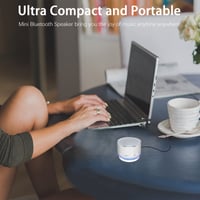 HDAKDDHG Prenosný Bluetooth reproduktor s LED svetlami, HD zvuk, podpora TF kariet, mini bezdrôtový reproduktor na vonkajšie aj vnútorné použitie, grilovačky, pláž, cestovanie 4