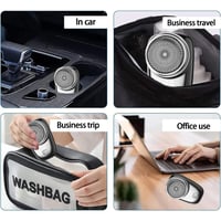 Mini aparat de ras electric USB HDAKDDHG pentru bărbați, cu afișaj LED, încărcare USB, rezistent la apă, utilizare uscată și umedă, aparat de ras portabil de buzunar, operare cu o singură atingere 7