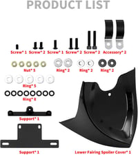 HDBUBALUS Első Spoiler Légterelő Burkolat Harley Davidson Sportster Fatboy Softail Touring Glide Dyna Motorkerékpárhoz 7