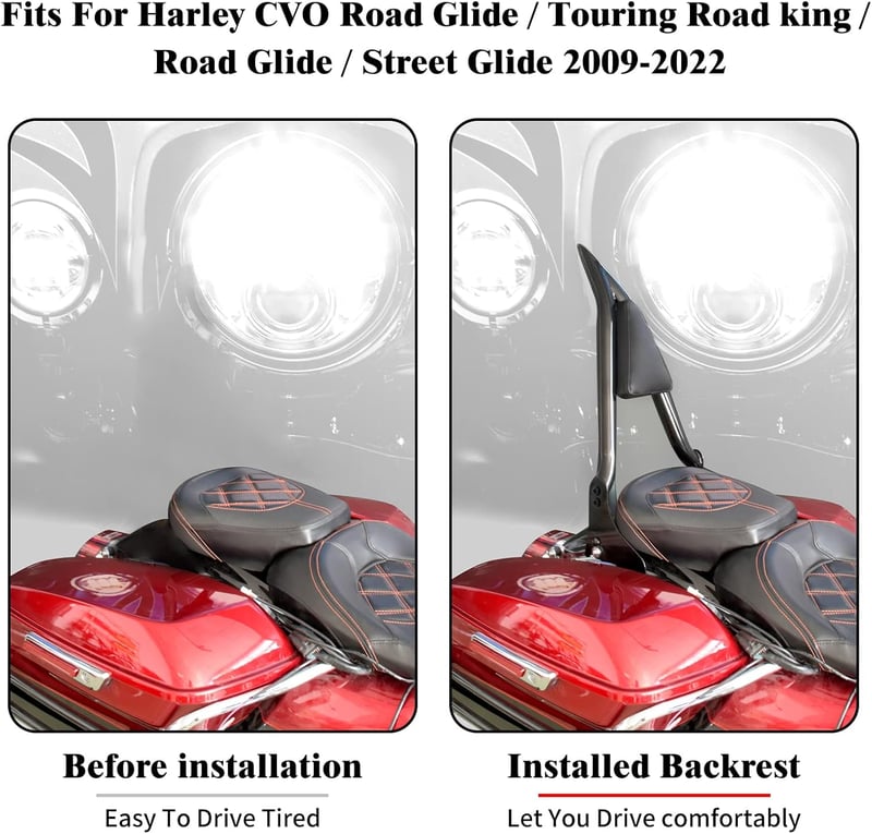 HDBUBALUS Harley Touring leszakítható sissy bar hátsó támlá 2009-2024 fekete