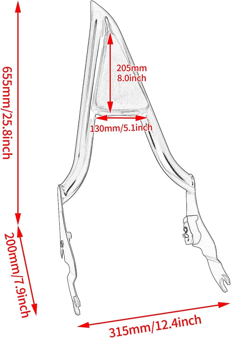 HDBUBALUS Levehető Hátsó Sissy Bar Támlás Háttámla Harley Touring Road King Road Glide Street Glide 2009-2021 Motorkerékpár Alkatrész
