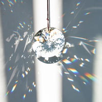 HDCRYSTALGIFTS 85mm Bauhinias Kristály Suncatcher Függő Prizma Szivárvány Készítő 2