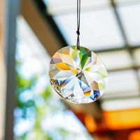 HDCRYSTALGIFTS 85mm Bauhinias Kristály Suncatcher Függő Prizma Szivárvány Készítő 7