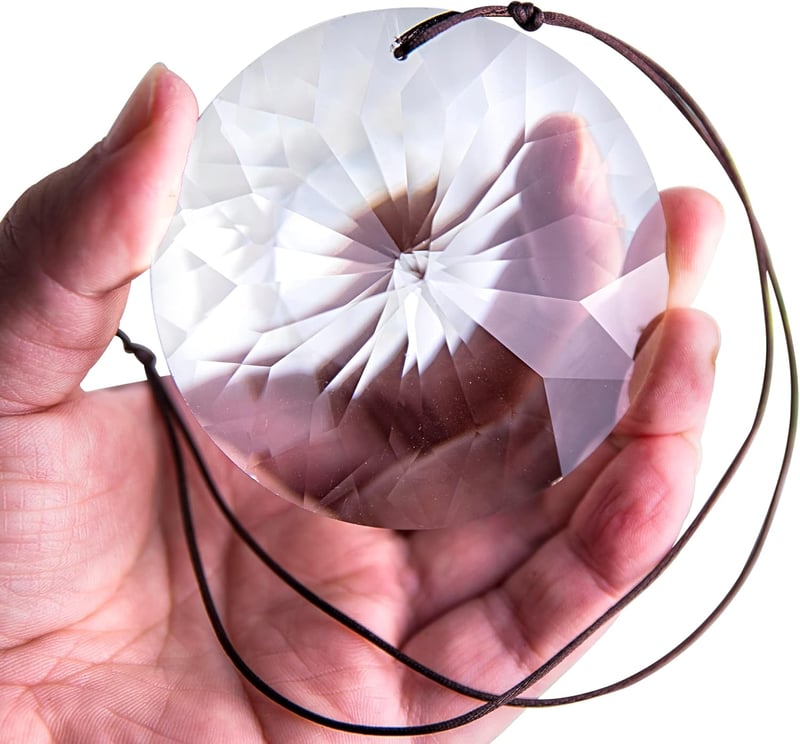 HDCRYSTALGIFTS 85mm Bauhinias Kristály Suncatcher Függő Prizma Szivárvány Készítő