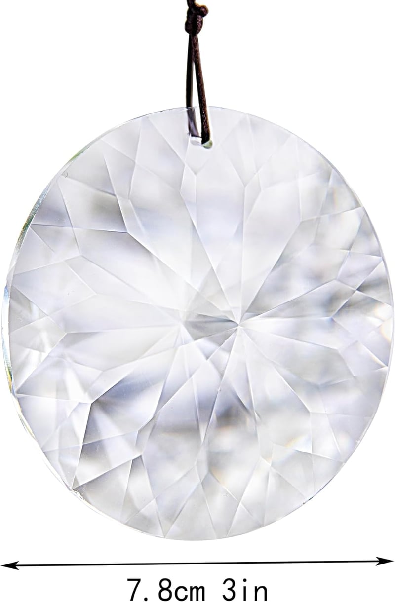 HDCRYSTALGIFTS 85mm Bauhinias Kristály Suncatcher Függő Prizma Szivárvány Készítő