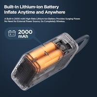 HDeye Elektromos Légpumpa 2 Hordozható Kerékpár Pumpa 150PSI Autó Motorkerékpár 4