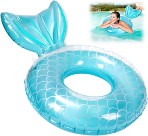 HDHGXUJRD felfújható sellős úszógumi felnőtteknek - zöld - 110 cm – 4 db-os csomag