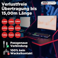 HDSupply High Speed HDMI kábel Ethernet funkcióval 5m ferrittel - 5,00m, HDMI - HDMI | Ferrite Filter 7