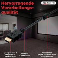 HDSupply High Speed HDMI kábel Ethernet funkcióval 5m ferrittel - 5,00m, HDMI - HDMI | Ferrite Filter 6