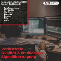 HDSupply High Speed HDMI kábel Ethernet funkcióval 5m ferrittel - 5,00m, HDMI - HDMI | Ferrite Filter 3