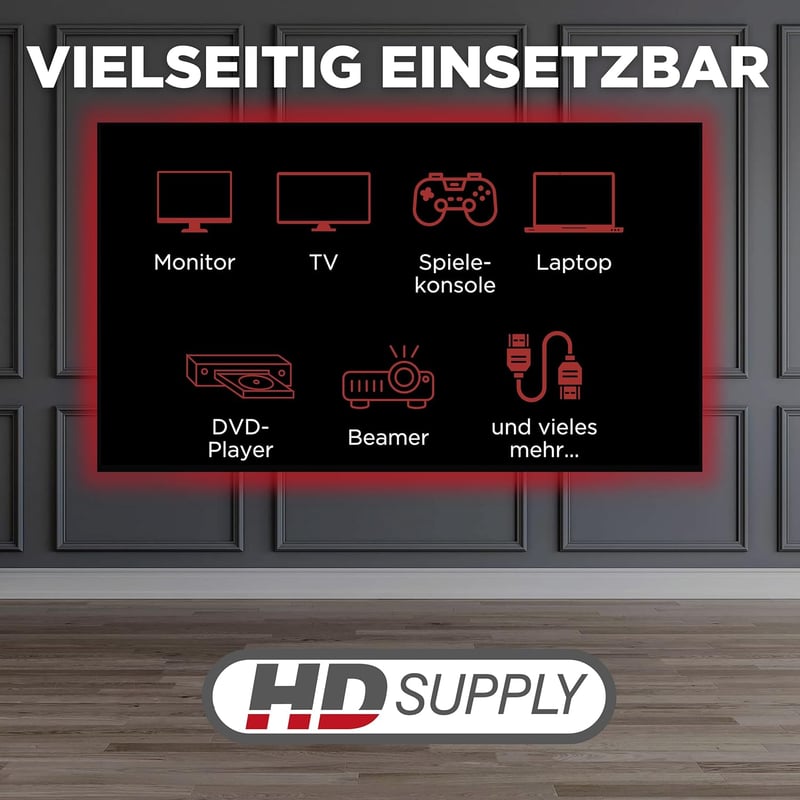 HDSupply High Speed HDMI kábel Ethernet funkcióval 5m ferrittel - 5,00m, HDMI - HDMI | Ferrite Filter