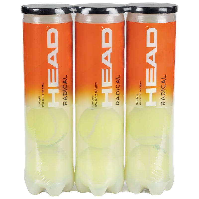 Tenisové loptičky HEAD Radical – Amazon Exclusive – 3 x 4 ks – Žlté