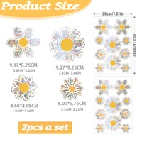 Healife Set 22 Autocolante Decorative pentru Geamuri cu Model Floral, Vinil Prismatic cu Reflexii Curcubeu și Efect de Sun-Catcher, Rezistente la UV, Protecție Anti-Coliziune Păsări pentru Ferestre 2