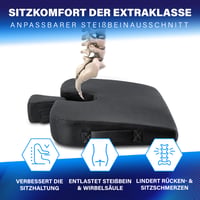 Healthfix Autosedačkový klinový vankúš – Ergonomický ortopedický vankúš z pamäťovej peny, protišmykový a prateľný – Medium (70-95 kg) 2