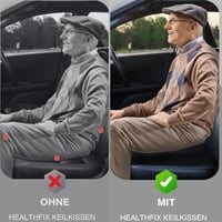Healthfix Autosedačkový klinový vankúš – Ergonomický ortopedický vankúš z pamäťovej peny, protišmykový a prateľný – Medium (70-95 kg) 5