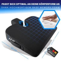 Healthfix Autosedačkový klinový vankúš – Ergonomický ortopedický vankúš z pamäťovej peny, protišmykový a prateľný – Medium (70-95 kg) 7