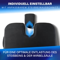 Healthfix Autosedačkový klinový vankúš – Ergonomický ortopedický vankúš z pamäťovej peny, protišmykový a prateľný – Medium (70-95 kg) 4