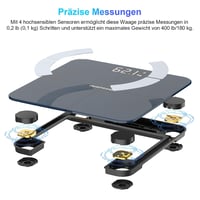 Healthkeep Bluetooth testmérleg 13 egészség-metrika, max. 180 kg - kék 3