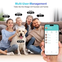 Healthkeep Bluetooth testmérleg 13 egészség-metrika, max. 180 kg - kék 5