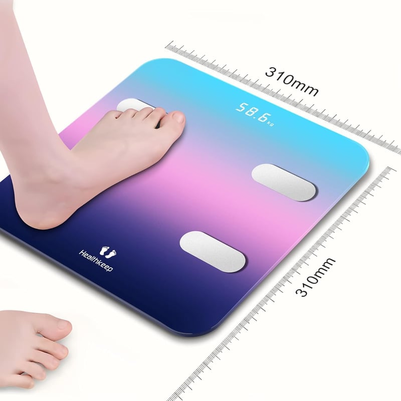 Healthkeep Bluetooth Személyi Mérleg 180kg, LED Kijelzővel iOS Android Apphoz