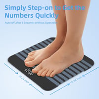 Healthkeep digitális fürdőszobai mérleg precíziós szenzorokkal, 180 kg terhelhetőség 5