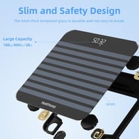 Healthkeep digitális fürdőszobai mérleg precíziós szenzorokkal, 180 kg terhelhetőség 6