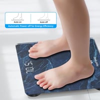Healthkeep digitális fürdőszobamérleg 180kg-ig LED kijelzővel márvány kék 4