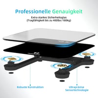 Healthkeep Digitális Fürdőszobamérleg Precíziós Szenzorokkal, Fekete 2