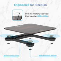 Healthkeep digitális személyi mérleg LED kijelzővel, 180kg terhelhetőség, vékony design 2