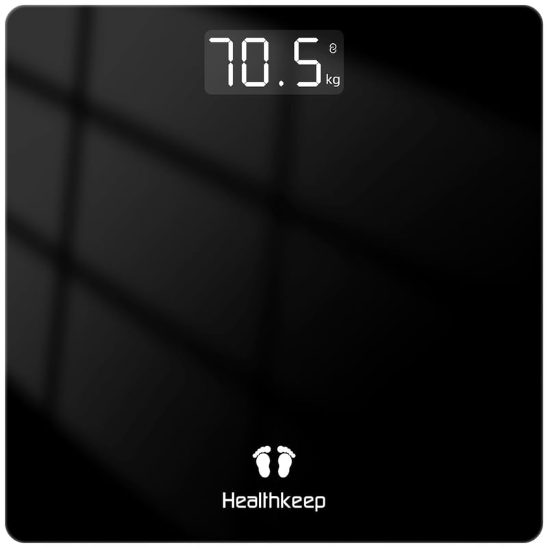 Healthkeep digitális személymérleg 180 kg-ig, LED kijelzővel és edzett üveggel